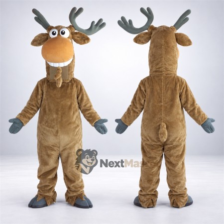 Moose Mascot Costume - Brown for Family Events Moose Mascot Costume - Brown for Family Events