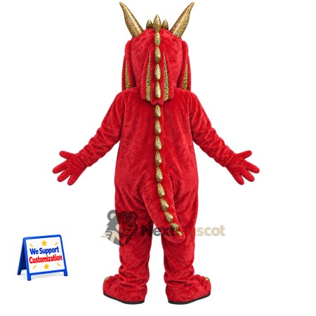 Dragon Mascot Costume - Red for Parades Dragon Mascot Costume - Red for Parades