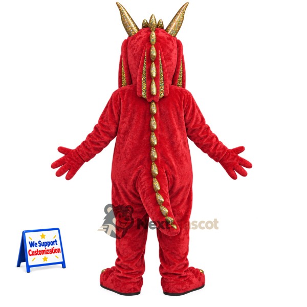 Dragon Mascot Costume - Red for Parades Dragon Mascot Costume - Red for Parades