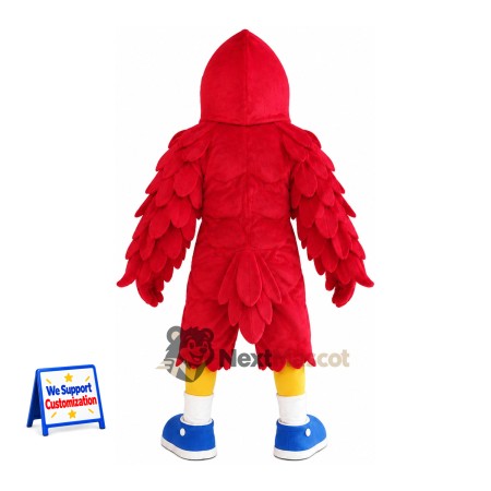 Cardinal Mascot Costume - Red, White Ankles and Blue Shoes Cardinal Mascot Costume - Red, White Ankles and Blue Shoes