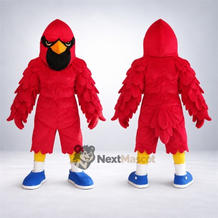 Cardinal Mascot Costume - Red, White Ankles and Blue Shoes Cardinal Mascot Costume - Red, White Ankles and Blue Shoes