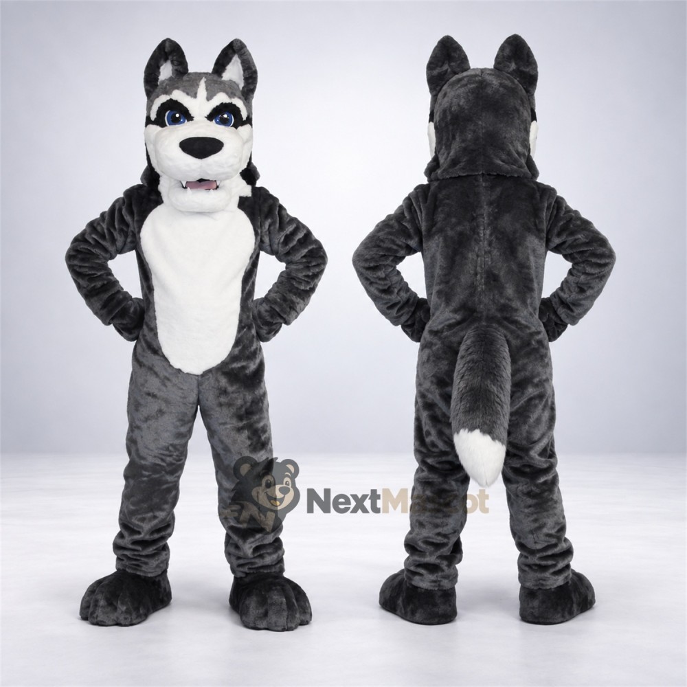 Husky Mascot Costume - Gray for Team Events Husky Mascot Costume - Gray for Team Events