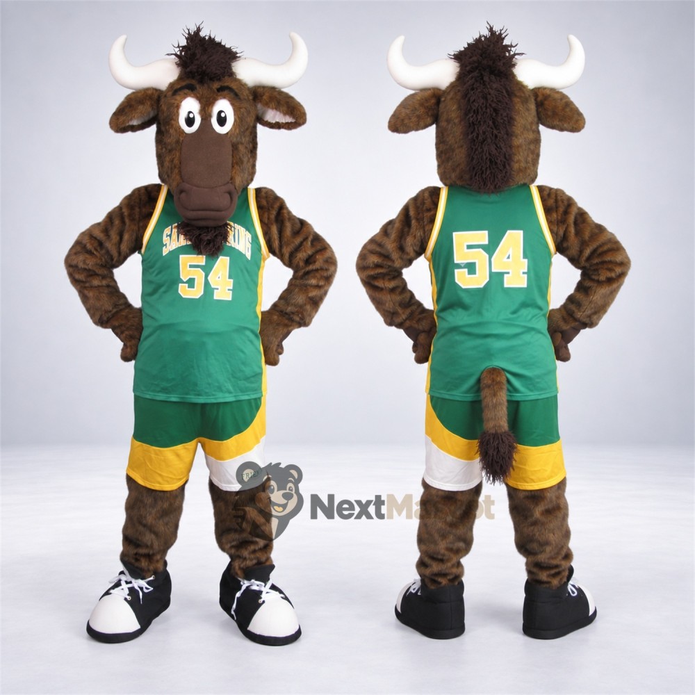 Bull Mascot Costume - Green Uniform for Parades Bull Mascot Costume - Green Uniform for Parades