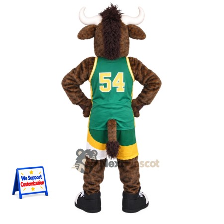 Bull Mascot Costume - Green Uniform for Parades Bull Mascot Costume - Green Uniform for Parades