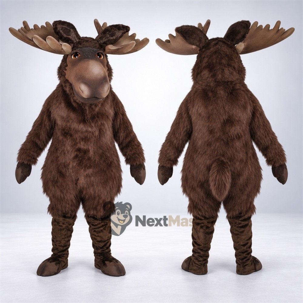 Moose Mascot Costume - Brown for Fundraisers Moose Mascot Costume - Brown for Fundraisers