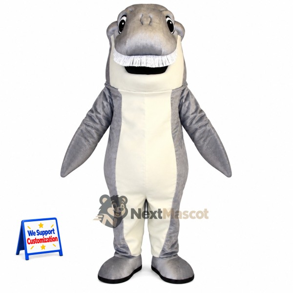 Shark Mascot Costume - Gray for Beach Festivals