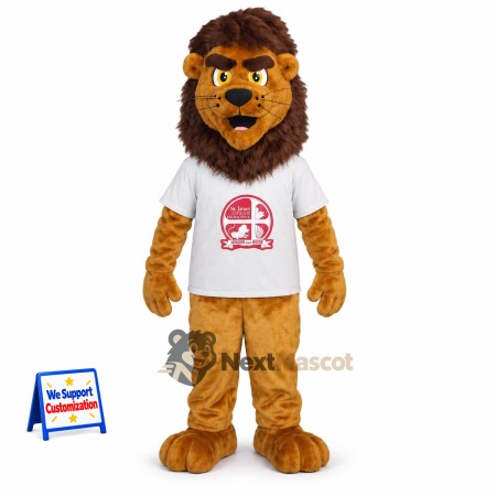 Lion Mascot Costume - White Shirt Lion Mascot Costume - White Shirt