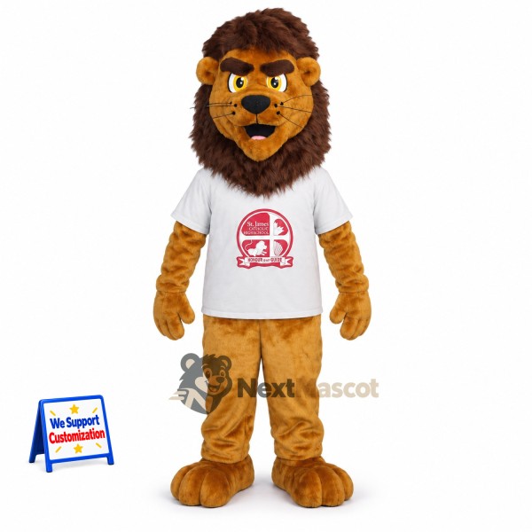 Lion Mascot Costume - White Shirt