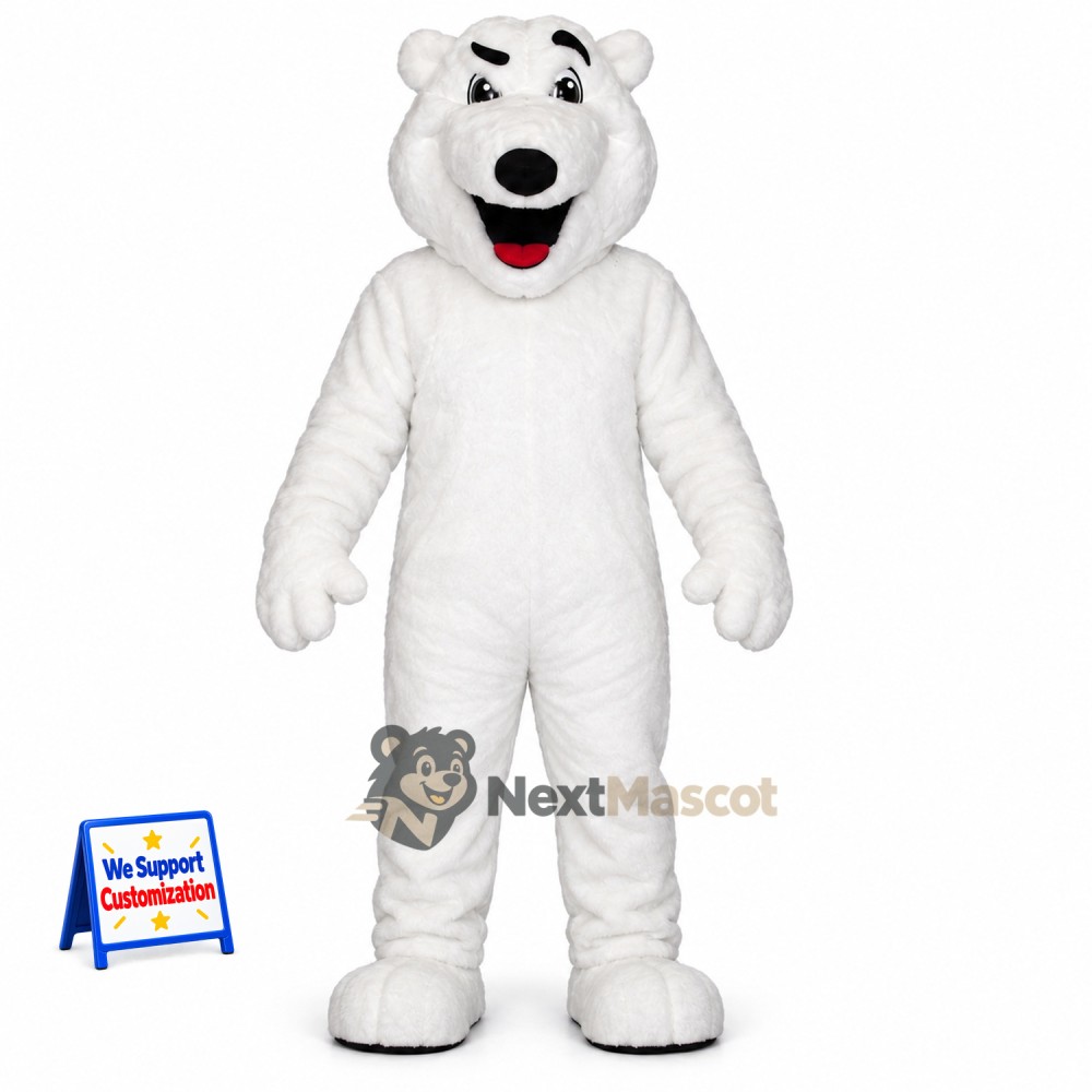 Bear Mascot Costume - White for Sports Days Bear Mascot Costume - White for Sports Days