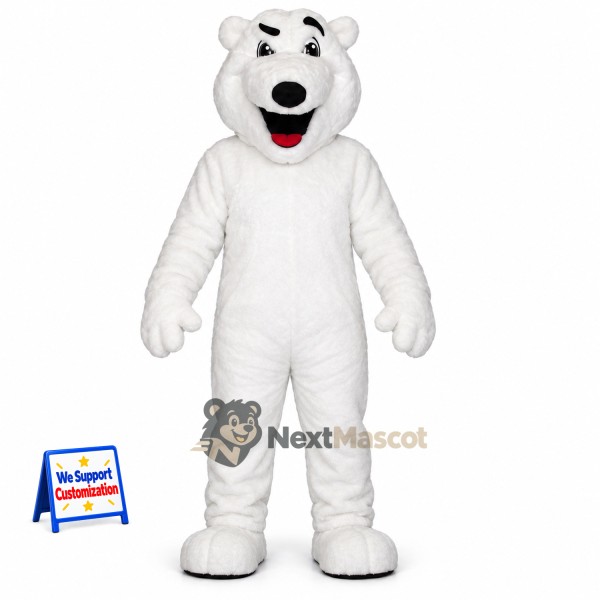 Bear Mascot Costume - White for Sports Days
