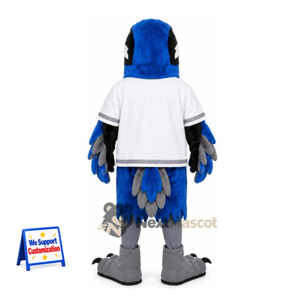 Blue Jay Mascot Costume - White Shirt for School Events Blue Jay Mascot Costume - White Shirt for School Events