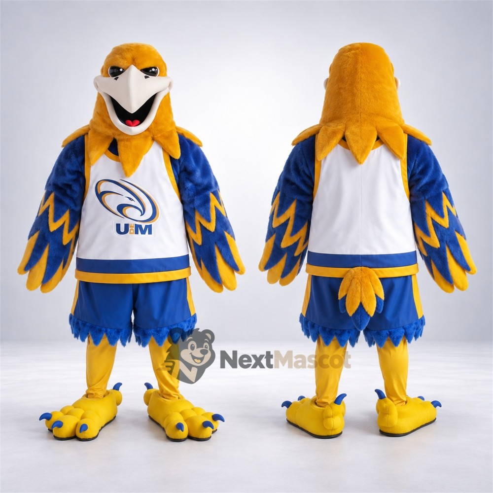 Eagle Mascot Costume - Blue and Gold Eagle Mascot Costume - Blue and Gold