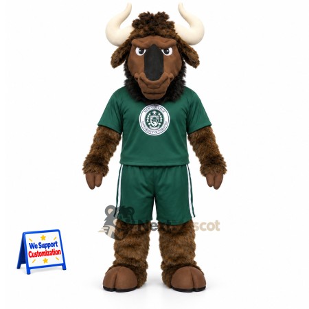 Buffalo Mascot Costume - Green Uniform Buffalo Mascot Costume - Green Uniform