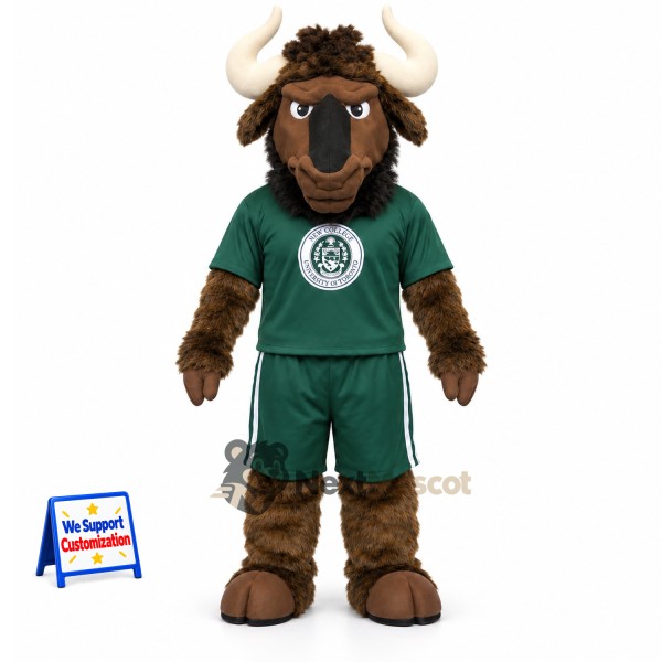 Buffalo Mascot Costume - Green Uniform