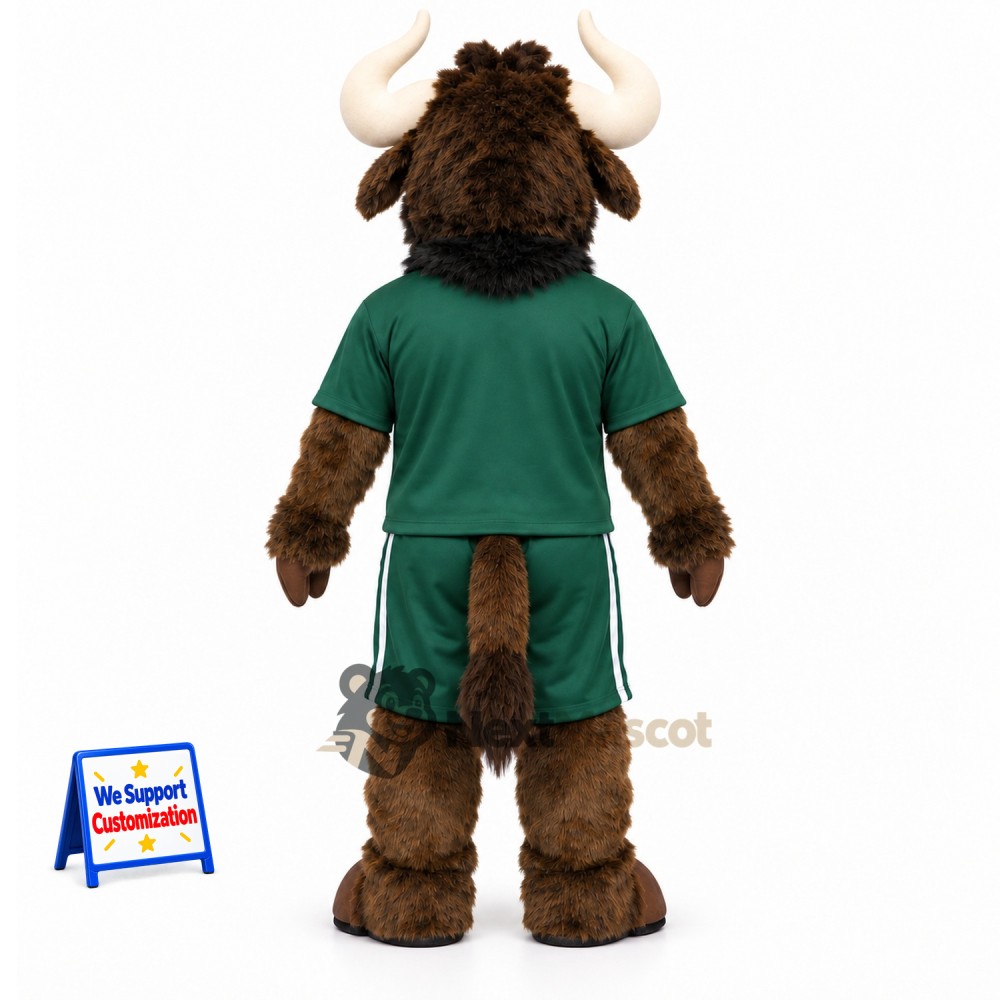 Buffalo Mascot Costume - Green Uniform Buffalo Mascot Costume - Green Uniform