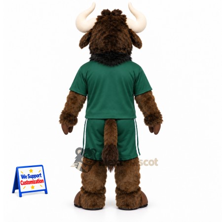 Buffalo Mascot Costume - Green Uniform Buffalo Mascot Costume - Green Uniform
