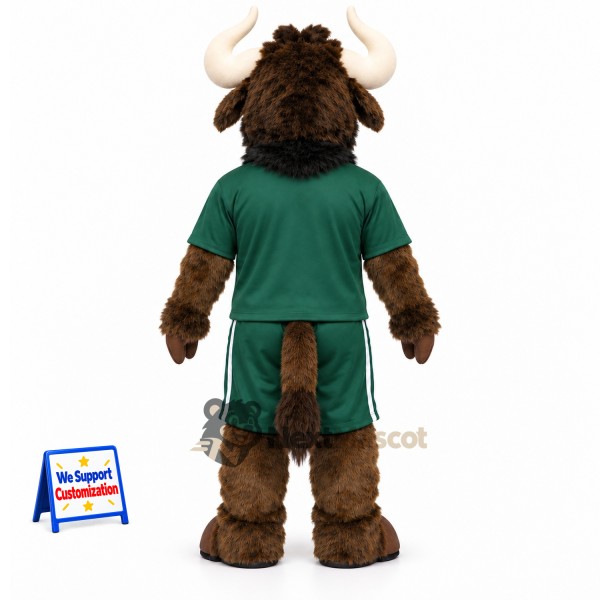 Buffalo Mascot Costume - Green Uniform Buffalo Mascot Costume - Green Uniform