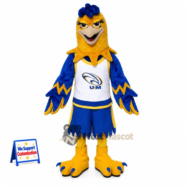 Eagle Mascot Costume - Blue and Gold for Parades