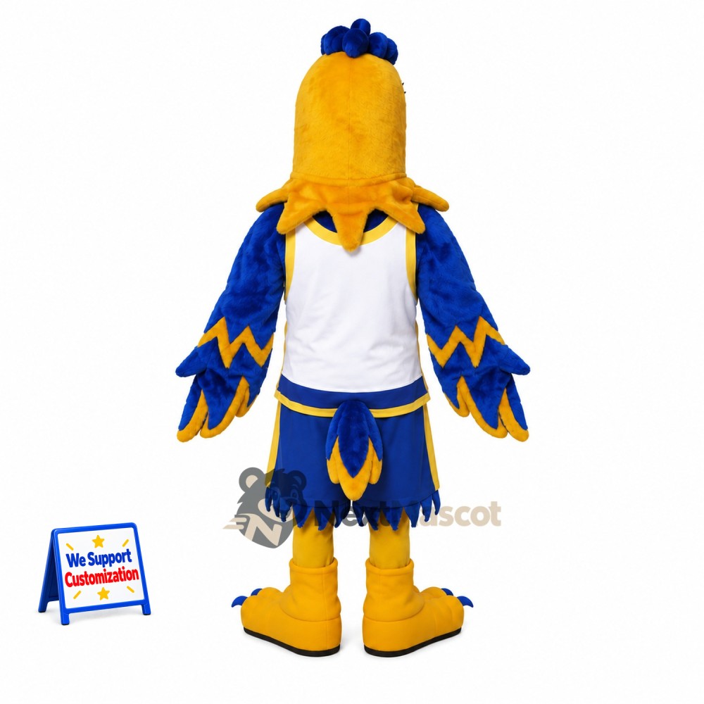 Eagle Mascot Costume - Blue and Gold for Parades Eagle Mascot Costume - Blue and Gold for Parades