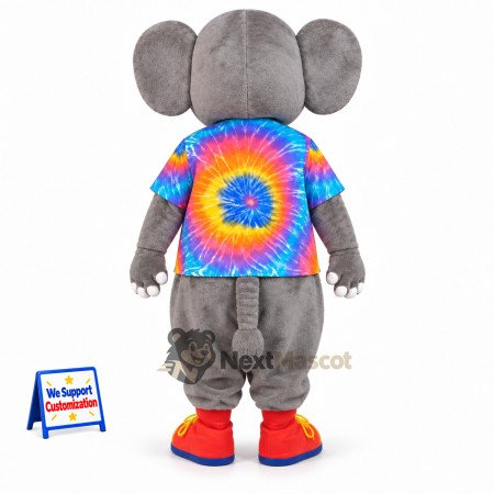 Elephant Mascot Costume - Tie Dye Shirt Elephant Mascot Costume - Tie Dye Shirt