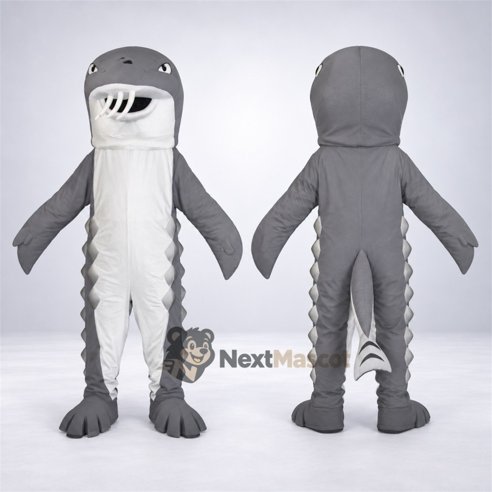 Shark Mascot Costume - Gray for Ocean Parades Shark Mascot Costume - Gray for Ocean Parades