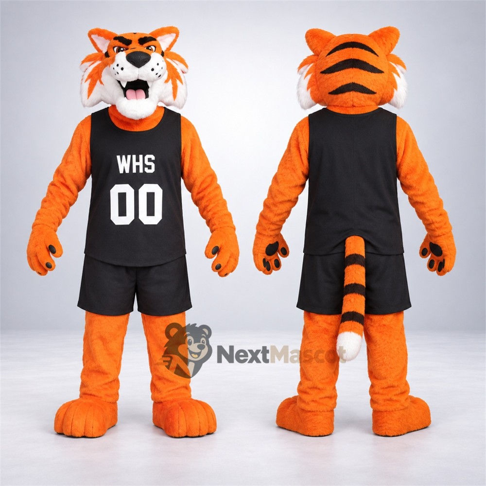 Tiger Mascot Costume - Black Uniform for School Events Tiger Mascot Costume - Black Uniform for School Events