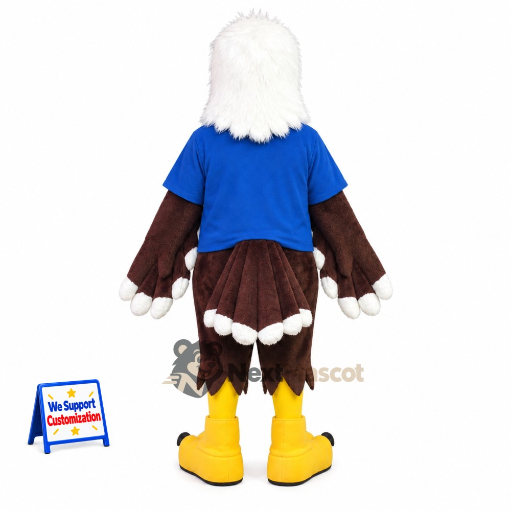 Bald Eagle Mascot Costume - Blue Shirt for Parades Bald Eagle Mascot Costume - Blue Shirt for Parades