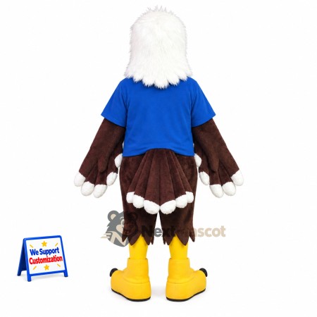Bald Eagle Mascot Costume - Blue Shirt for Parades Bald Eagle Mascot Costume - Blue Shirt for Parades