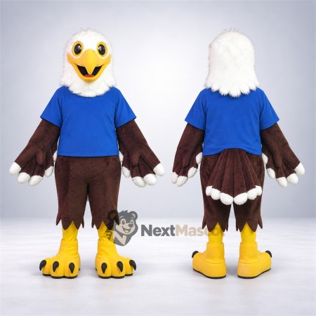 Bald Eagle Mascot Costume - Blue Shirt for Parades Bald Eagle Mascot Costume - Blue Shirt for Parades