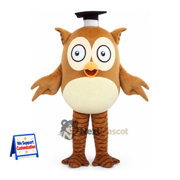Owl Mascot Costume - Graduation Style for School Events