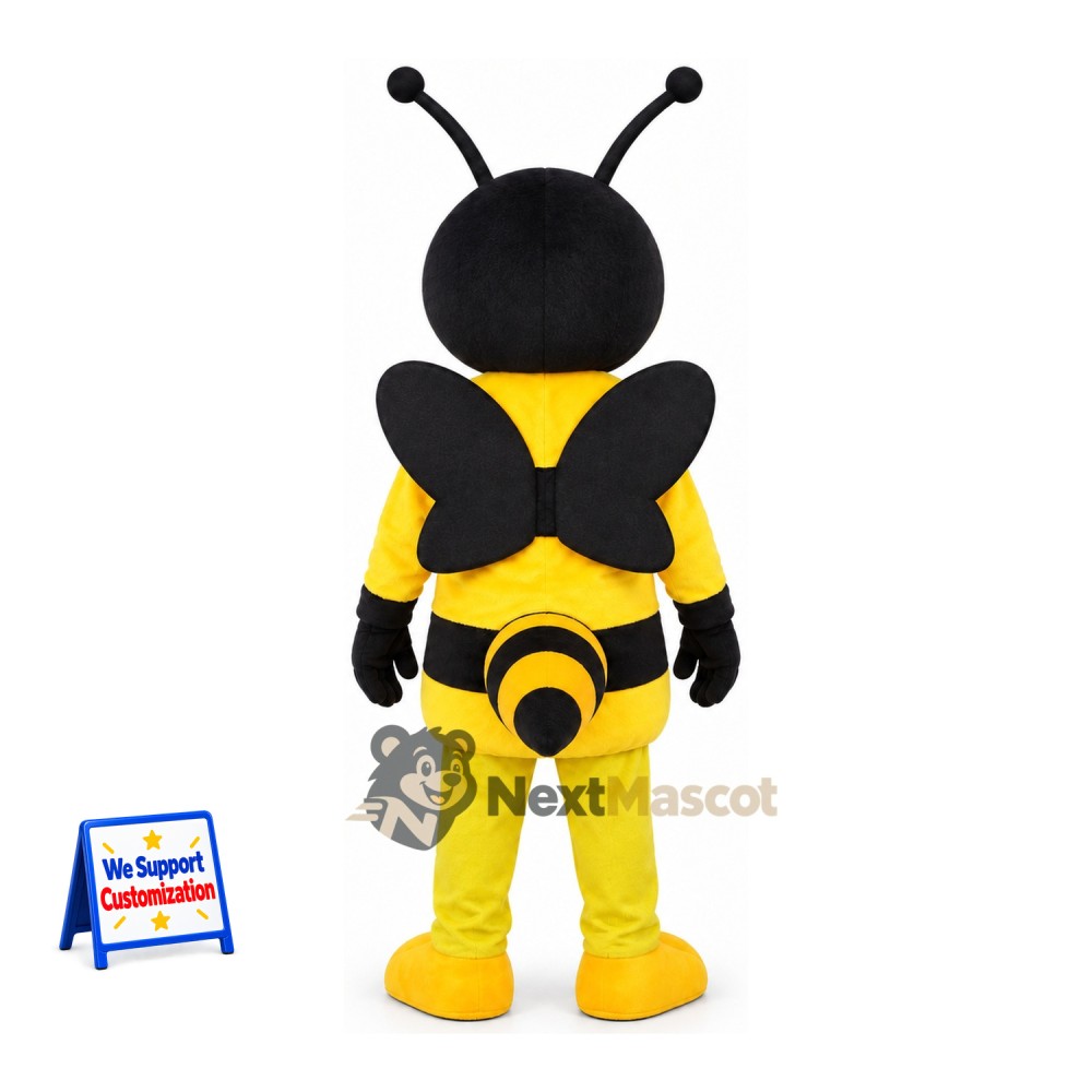 Bee Mascot Costume - Yellow, Heart-Shaped Face Bee Mascot Costume - Yellow, Heart-Shaped Face