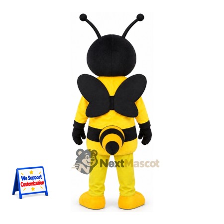 Bee Mascot Costume - Yellow, Heart-Shaped Face Bee Mascot Costume - Yellow, Heart-Shaped Face
