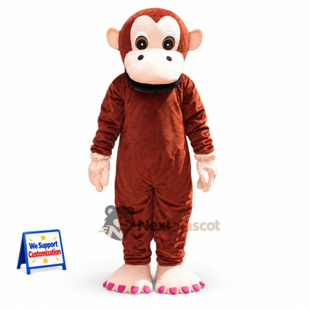 Monkey Mascot Costume - Brown for Sports Days Monkey Mascot Costume - Brown for Sports Days