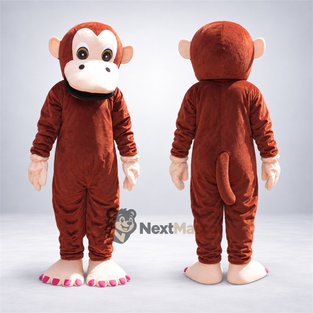 Monkey Mascot Costume - Brown for Sports Days Monkey Mascot Costume - Brown for Sports Days