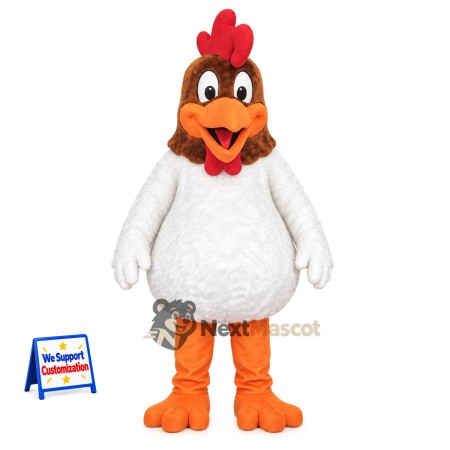 Rooster Mascot Costume - White for School Spirit Rooster Mascot Costume - White for School Spirit