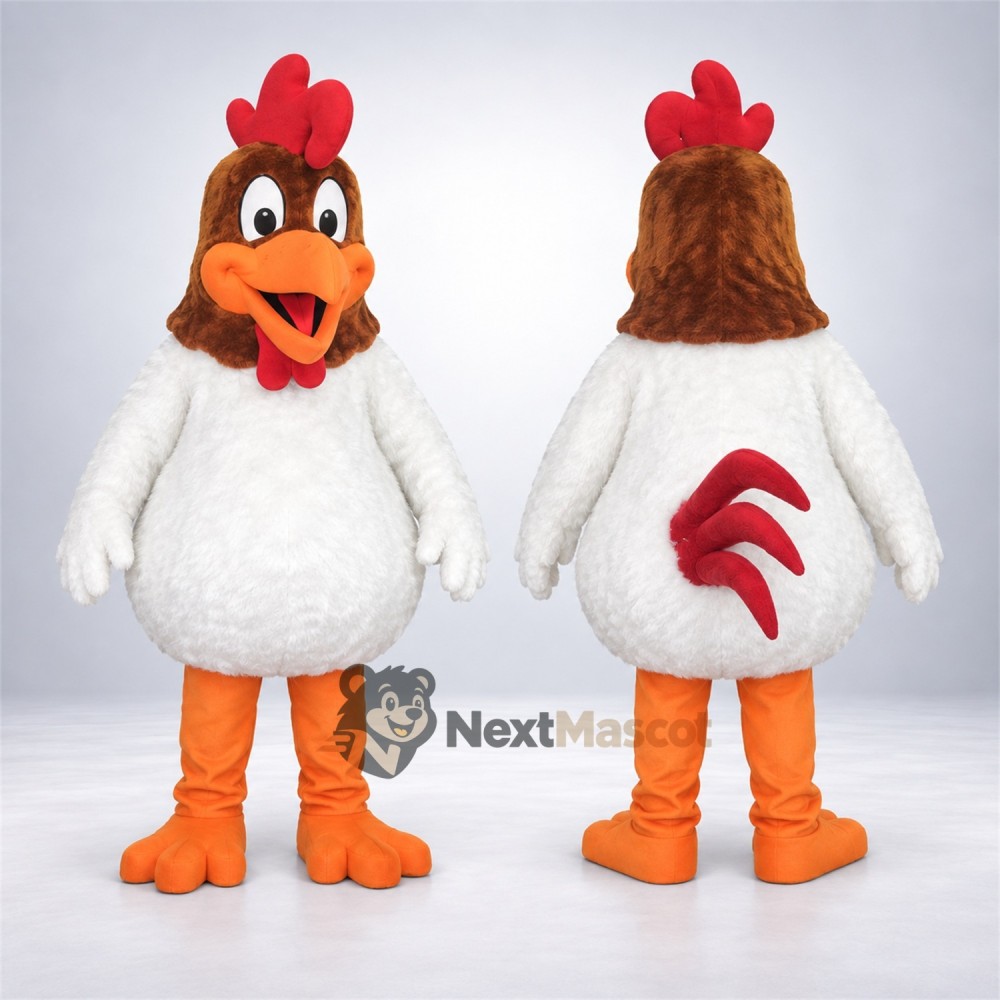 Rooster Mascot Costume - White for School Spirit Rooster Mascot Costume - White for School Spirit