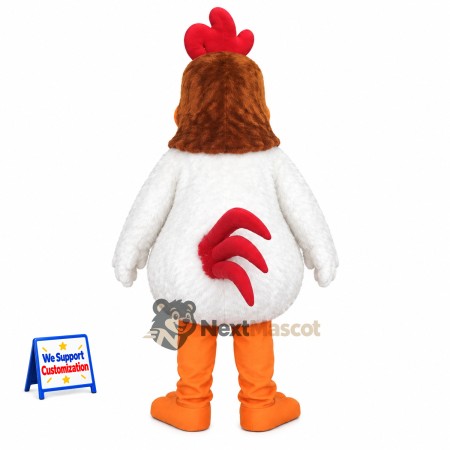 Rooster Mascot Costume - White for School Spirit Rooster Mascot Costume - White for School Spirit