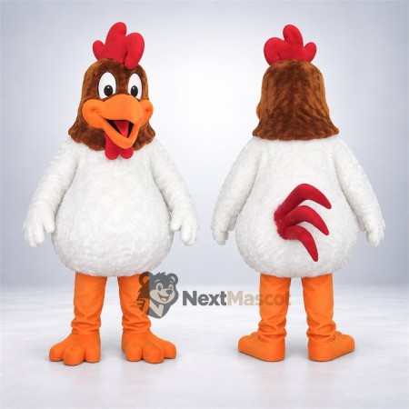 Rooster Mascot Costume - White for School Spirit Rooster Mascot Costume - White for School Spirit