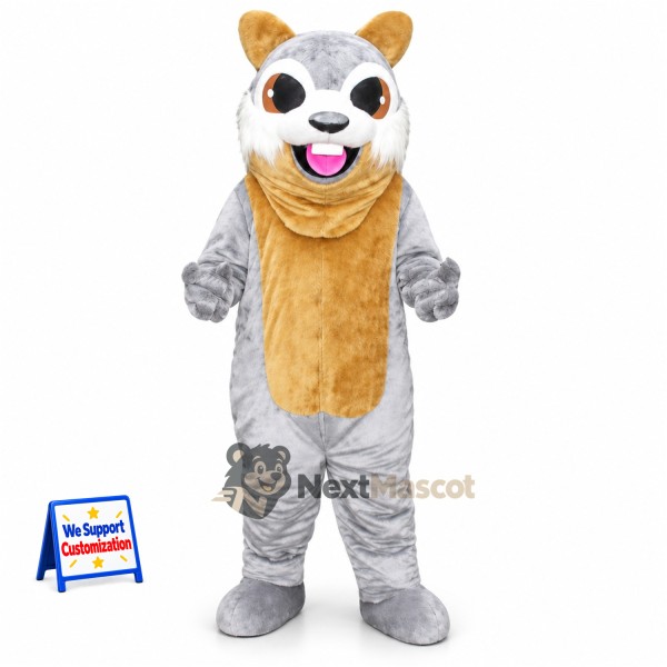 Squirrel Mascot Costume - Gray