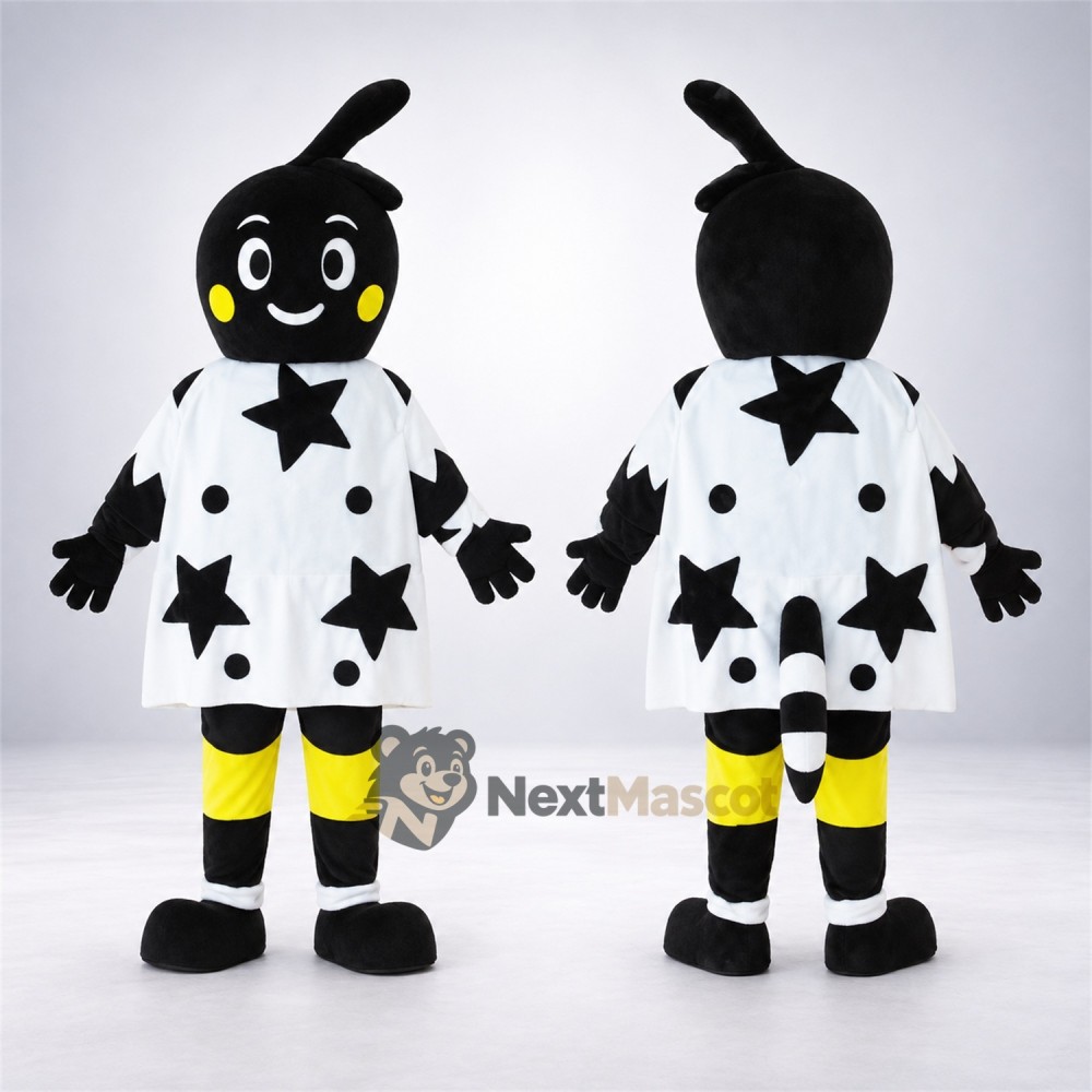 Ant Mascot Costume - Black, Star Dress Ant Mascot Costume - Black, Star Dress