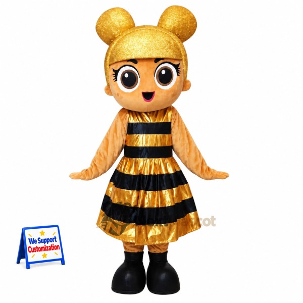 Bee Girl Mascot Costume for Garden Events