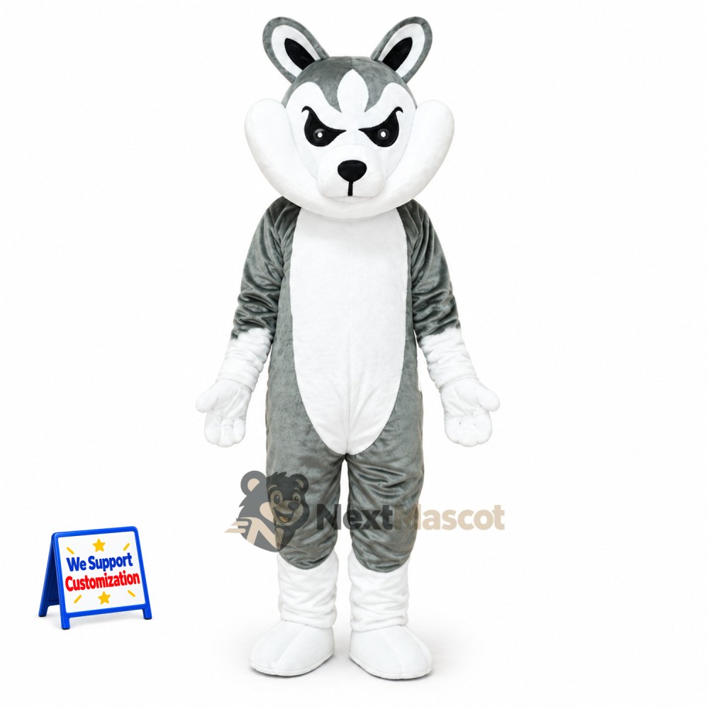 Husky Mascot Costume - Gray for Carnivals Husky Mascot Costume - Gray for Carnivals