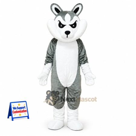 Husky Mascot Costume - Gray for Carnivals Husky Mascot Costume - Gray for Carnivals