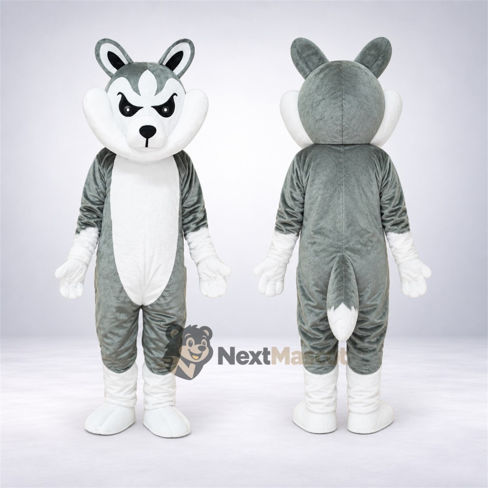 Husky Mascot Costume - Gray for Carnivals Husky Mascot Costume - Gray for Carnivals