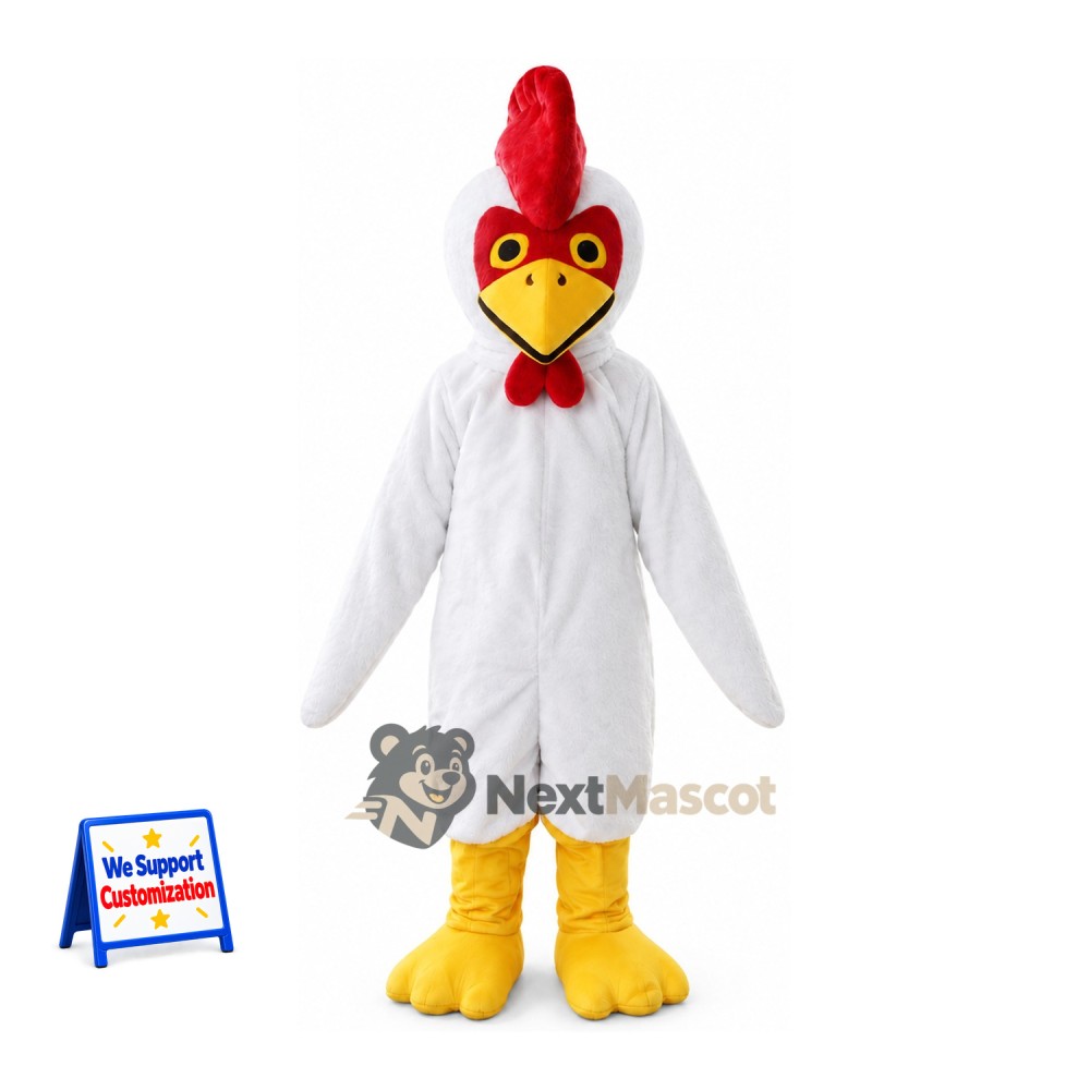 Rooster Mascot Costume - White for Pep Rallies Rooster Mascot Costume - White for Pep Rallies