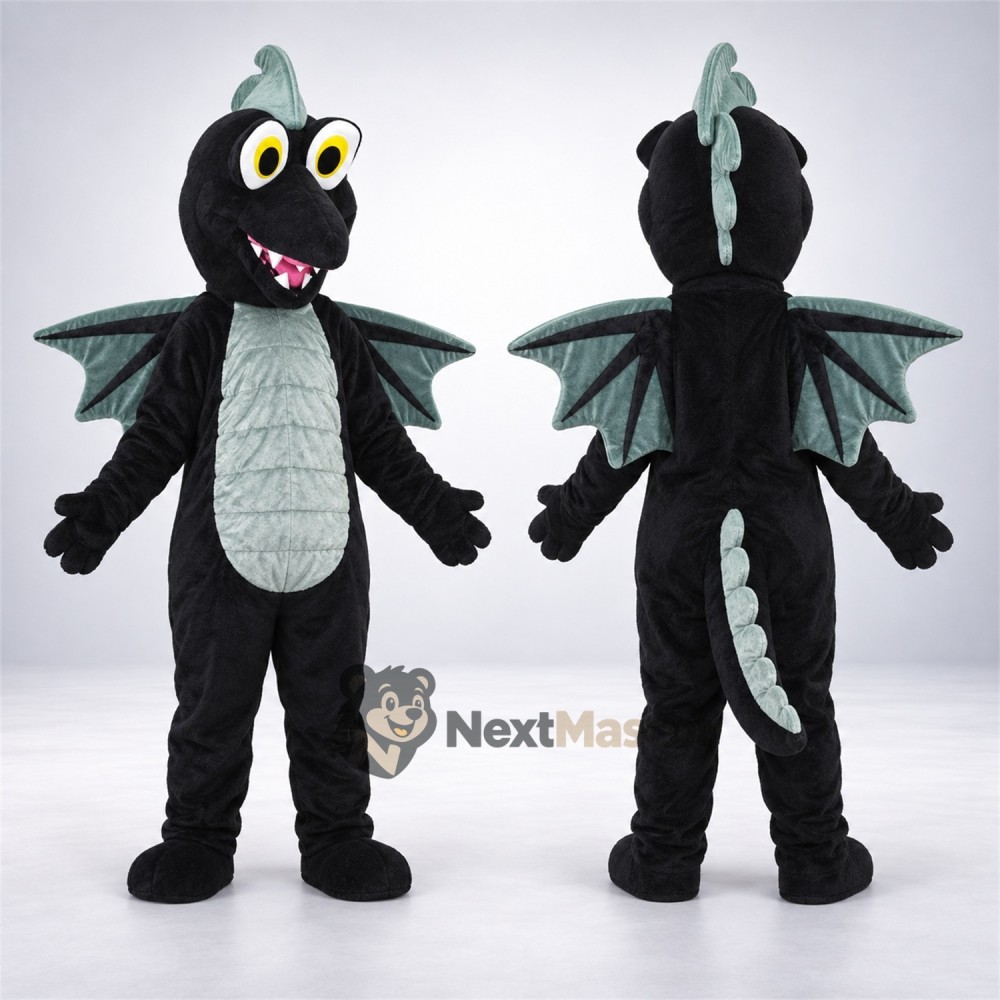 Dragon Mascot Costume - Black Dragon Mascot Costume - Black