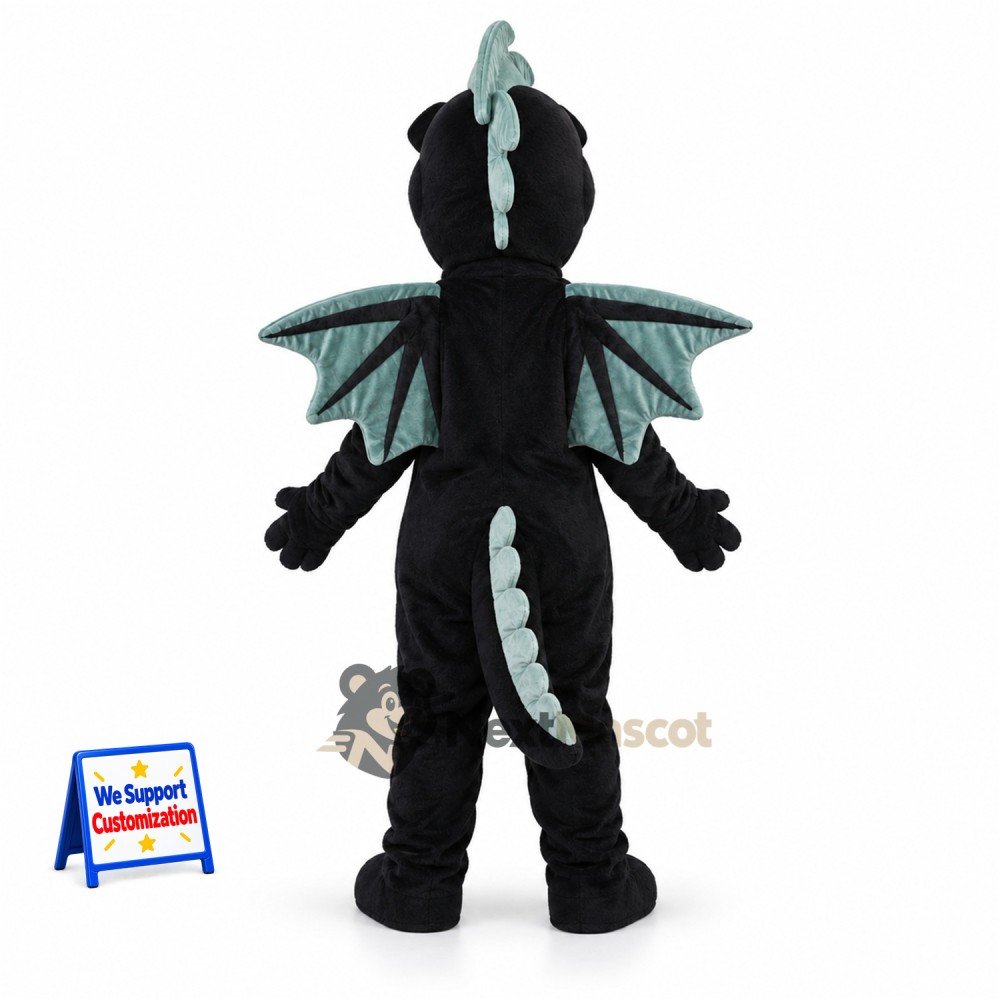 Dragon Mascot Costume - Black Dragon Mascot Costume - Black