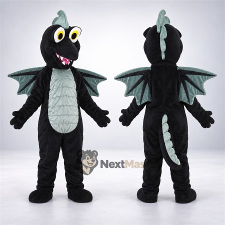 Dragon Mascot Costume - Black Dragon Mascot Costume - Black