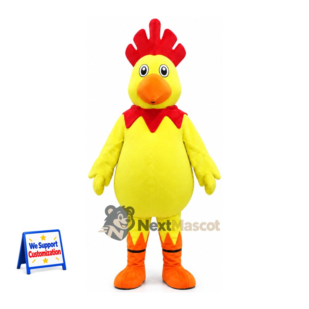Rooster Mascot Costume - Yellow for Festivals Rooster Mascot Costume - Yellow for Festivals