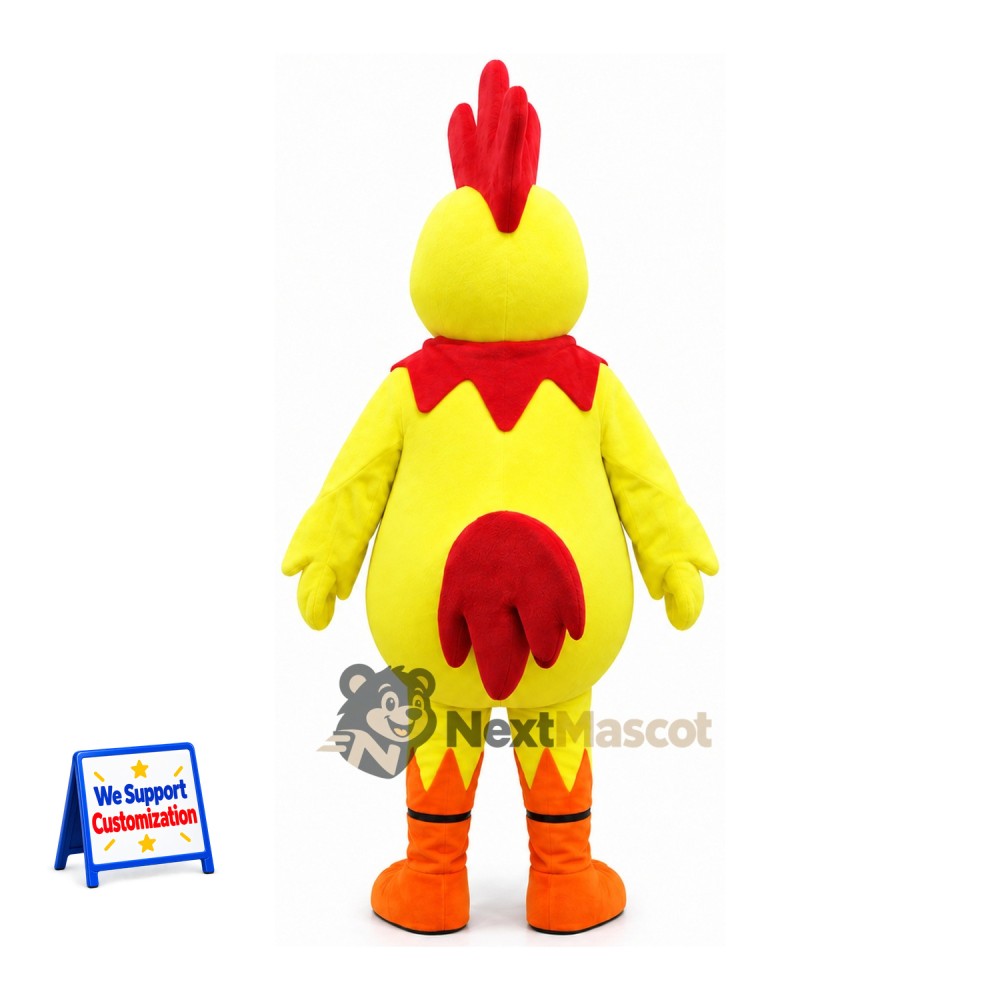 Rooster Mascot Costume - Yellow for Festivals Rooster Mascot Costume - Yellow for Festivals